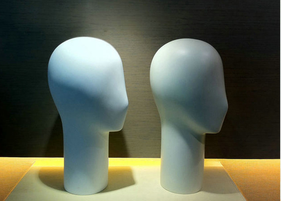 Smooth Surface Fiberglass Mannequin Head For Scarf / Jewelry Store Display supplier