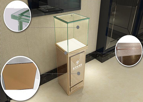 Modern Jewelry Glass Display Cabinet With Lights , Retail Jewelry Display Cases supplier
