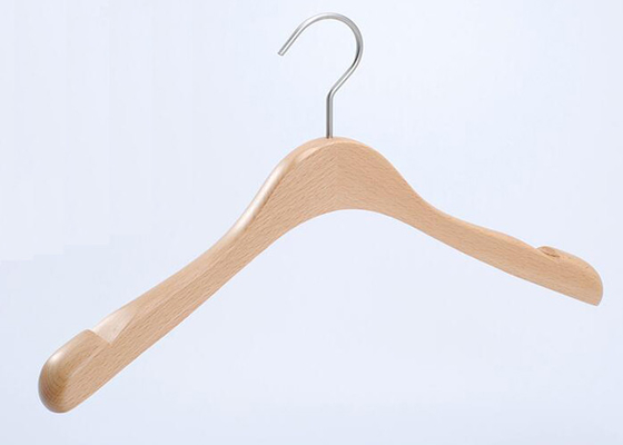 Durable Colored Wooden Clothes Hangers For Kids Clothing Shop Space Saving supplier