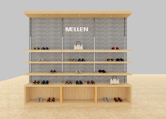 Casual Shoe Shop Display Stands , Modern Footwear Display Shelves For Decoration supplier