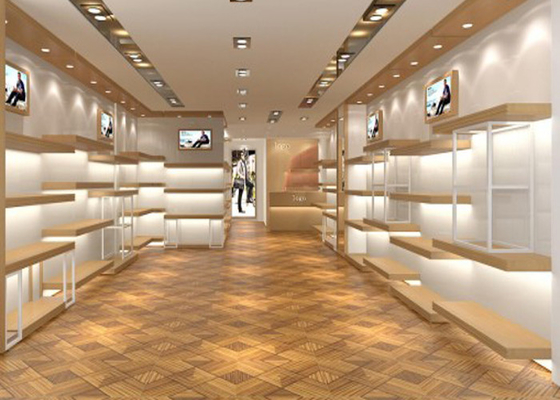 Interior Decoration Design Shoe Shop Display Stands For Women / Men's Shoes supplier