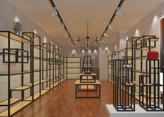 Interior Decoration Design Shoe Shop Display Stands For Women / Men's Shoes supplier