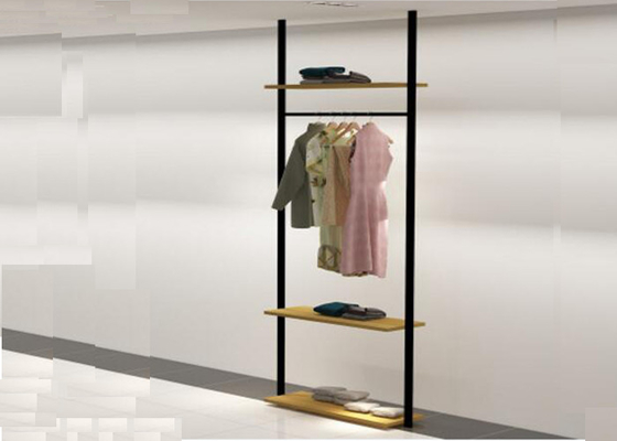 Eco Friendly Wall Garment Clothing Display Rack , Metal Clothing Display Shelves supplier