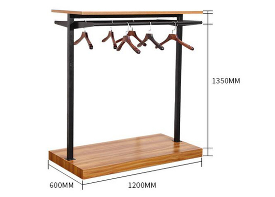 MDF Wood Flooring Stand Garment Display Stands For Retail Shop 120x60x132cm supplier