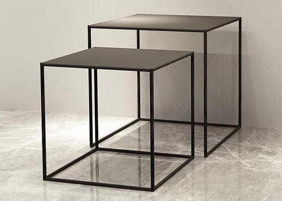 Mini Tube 9mm Thinckness Top Panel Square Nesting Tables For Garment / Shoes supplier