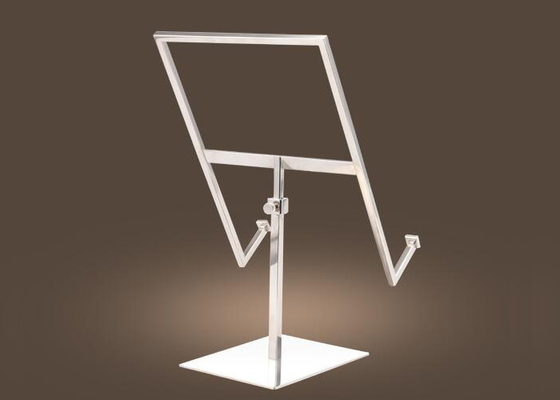 Chrome Or Rose Metal T - Shirt Display Prop / Flooring Display Stands supplier