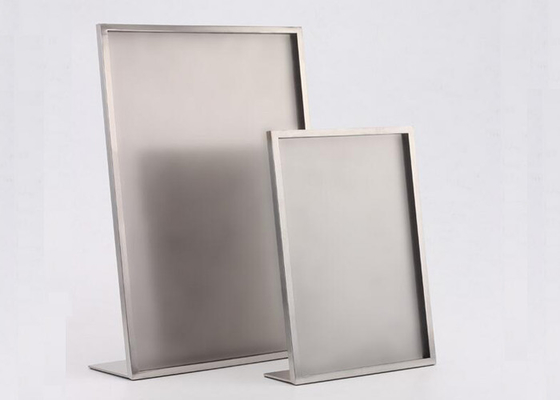 Brushed Steel Panel Advertising Pop Store Display Props A3 / A4 Size supplier