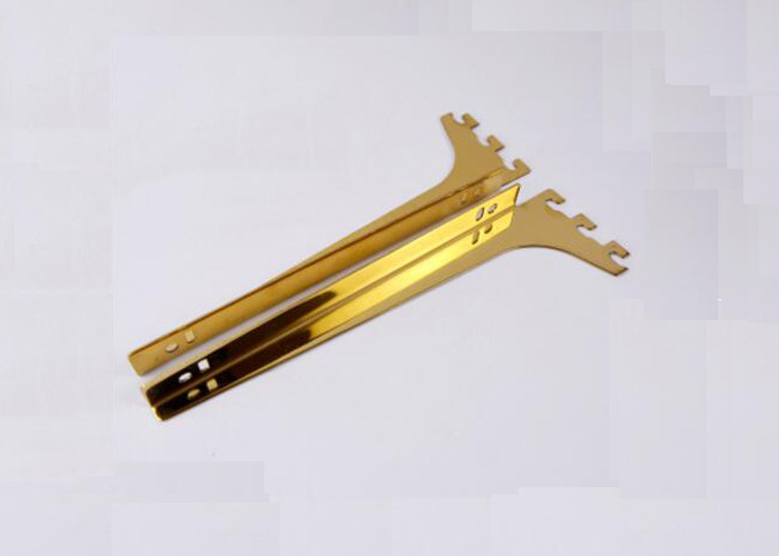 Steel Plating Store Display Stand Accessories Golden Color Display Hanging Bars supplier