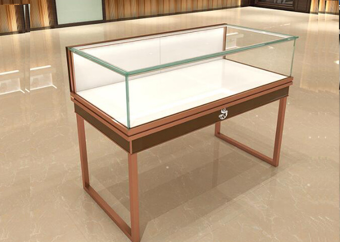 Multifunction Commercial Jewelry Display Cases Glass Top With Drawer Board supplier