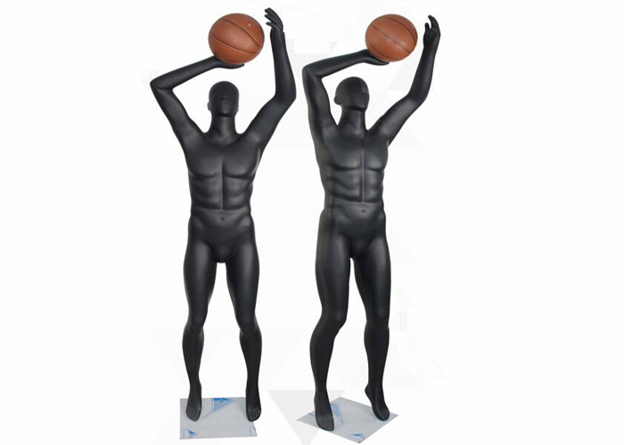 Black Male / Female Sport Shop Display Mannequin For Gym Suits Display supplier