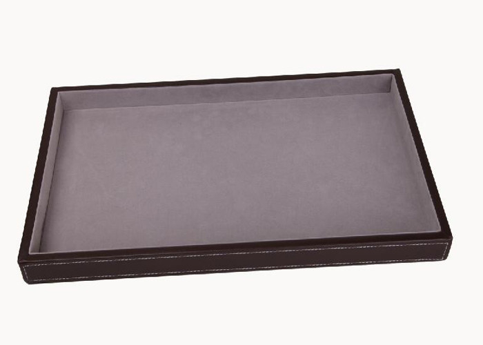 Wooden / Leather Frame Merchandising Display Boxes For Punch , Purse , Wallet supplier