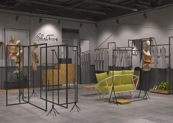 Nice Looking Clothing Display Rack / Store Fixtures And Displays Custom Color supplier