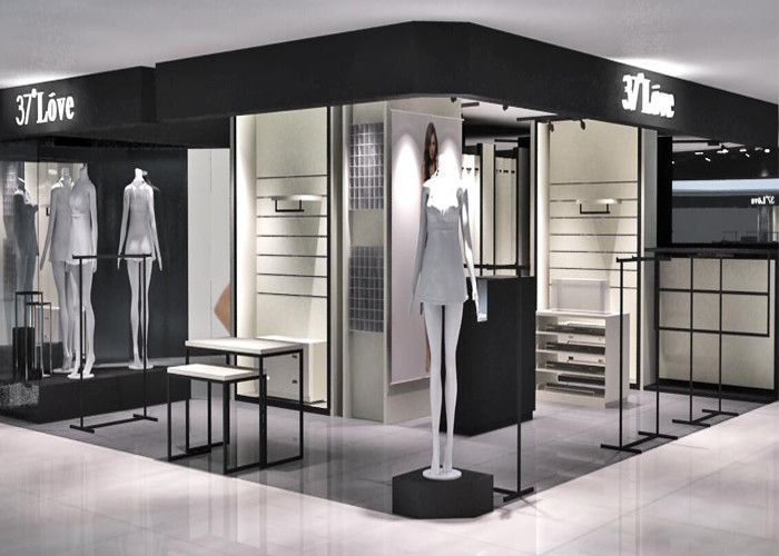 Chain Store Garment Shop Display Stands , Luxury Clothing Display Fixtures supplier
