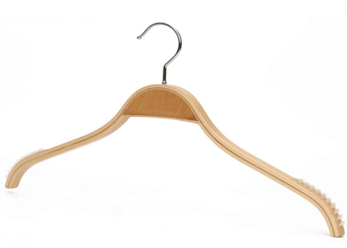 Commercial Clothing Store Hangers Plywood Material for Lady's Garment / Pants supplier