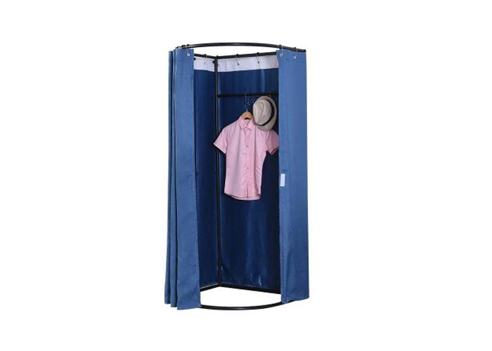 Iron Material Clothing Store Movable Fitting Room , Portable Shop Changing Room supplier