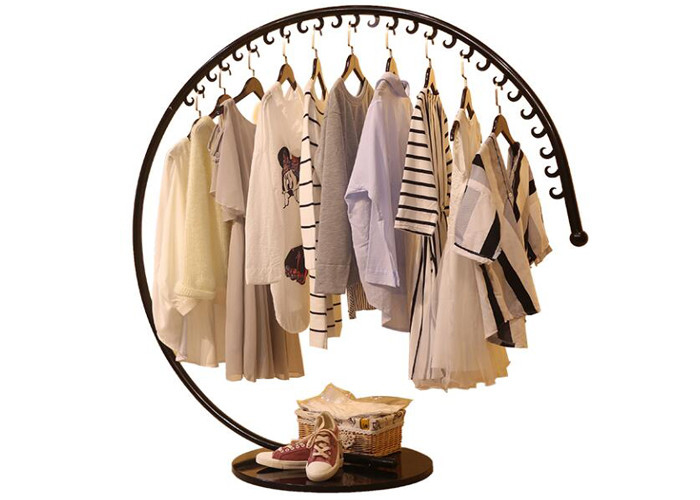 Creative Shaped Apparel Display Racks With Metal Base For Shopping Mall supplier