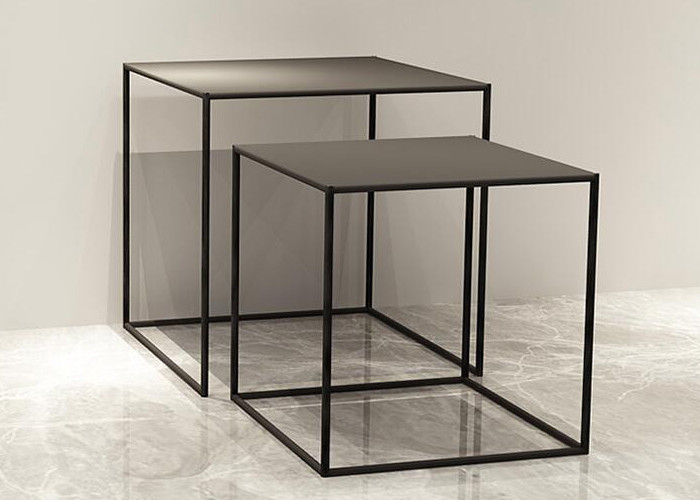 Mini Tube 9mm Thinckness Top Panel Square Nesting Tables For Garment / Shoes supplier